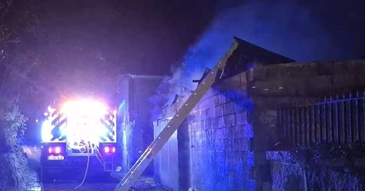 Un incendio calcina una nave y mata a varios pollos en Calvos de Randín