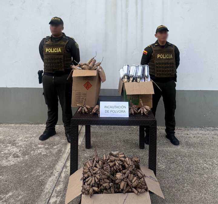 Golpe a la pólvora ilegal en vía del Putumayo
