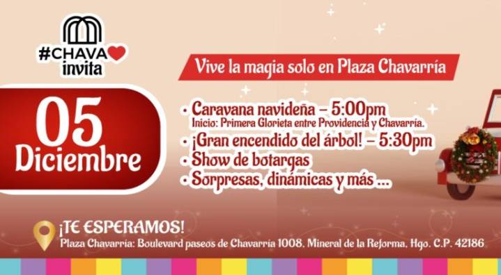 ¡Gran caravana y encendido del árbol en Plaza Chavarría!
