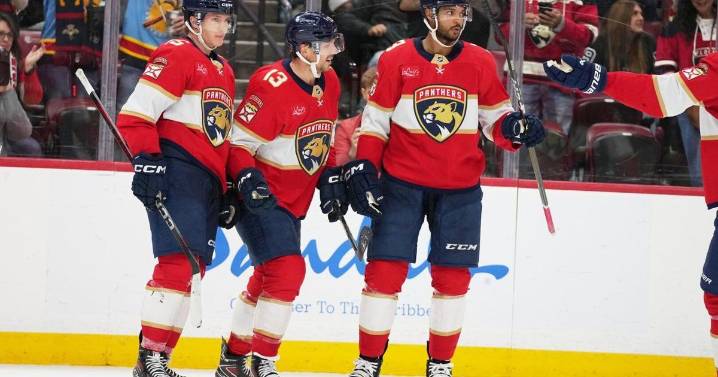 The '6-7' craze has found the Florida Panthers. They celebrated it with a 7