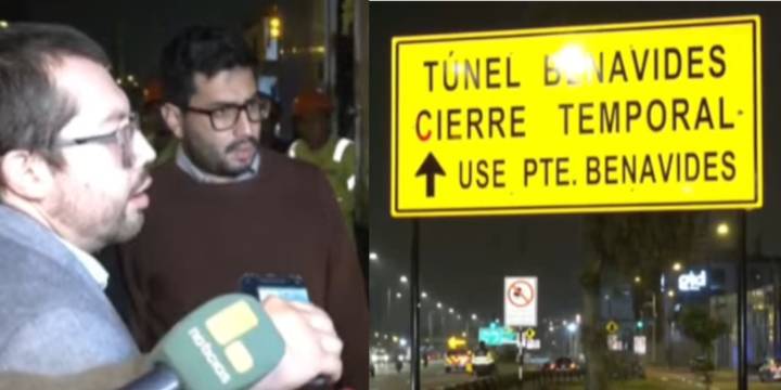 Personal de Rutas de Lima intentó cerrar el túnel Benavides, pero PNP y serenos de Surco lo impidieron