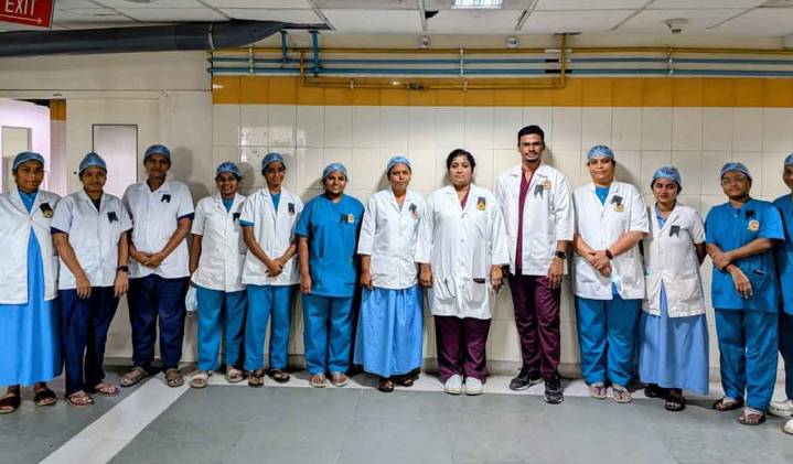 NIMS Nurses protest by wearing black badges to work