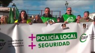 Los policías locales de Parla denuncian "inseguridad" y vuelven a manifestarse contra los recortes