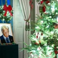 White House gets scaled-down Christmas display amid ballroom work