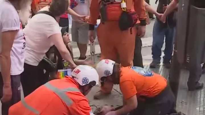 Un jubilado se desmayó durante la marcha frente al Congreso
