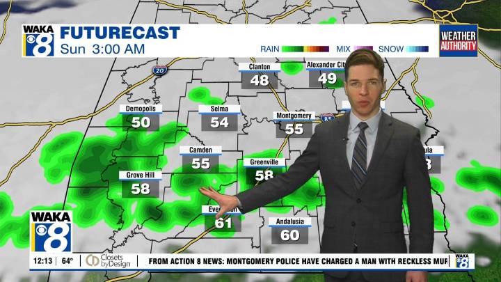 Sunshine Friday; More clouds, showers Saturday; Colder Sunday