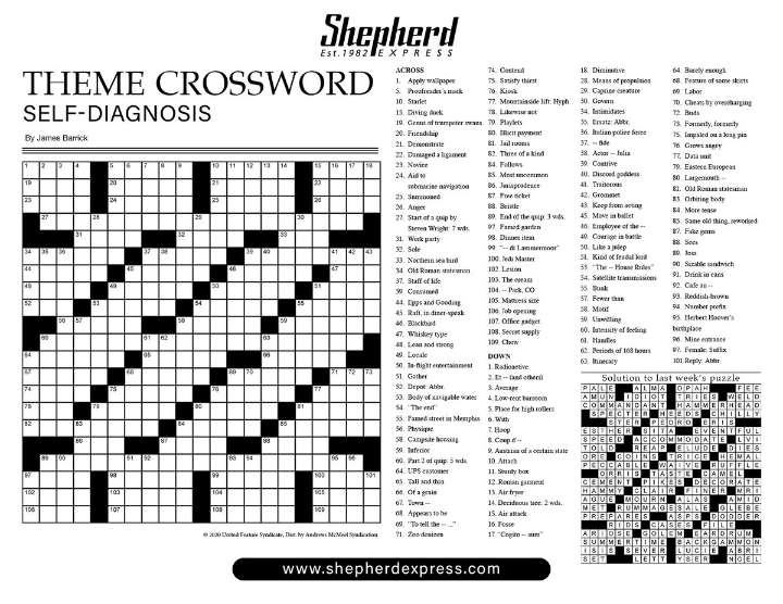 Shepherd Express Crossword: June 26, 2025
