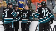 Smith scores 2 more, Sharks cruise past Mammoth