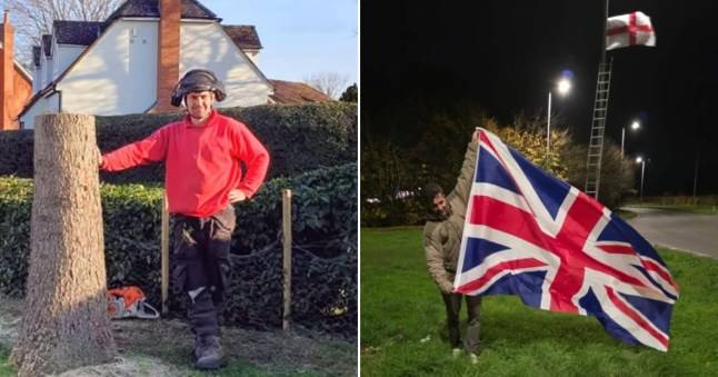 Council ‘terminates contract’ of tree surgeon for putting up British flags