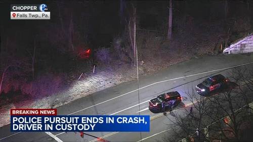 Police chase from Trenton, NJ ends in Falls Twp., Bucks County crash