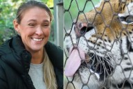 Kylie Kelce Blushes as Zookeeper Jokes About Playing Taylor Swift's 'Wood' to Tigers