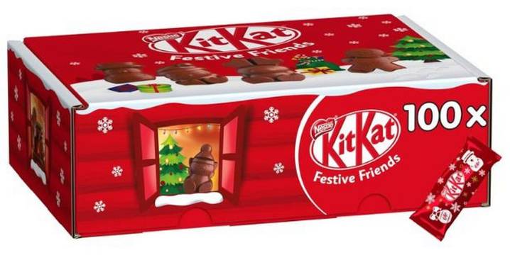 KitKat Christmas chocolate bundle with 100 bars reduced to £22 in Amazon deal