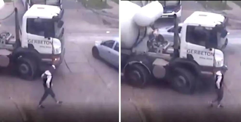 Video: El dramático momento en que un camión le pasó por encima a un joven en Tigre