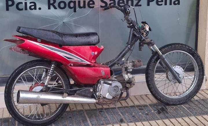 Sáenz Peña: secuestraron una moto ensamblada con partes de tres motos robadas