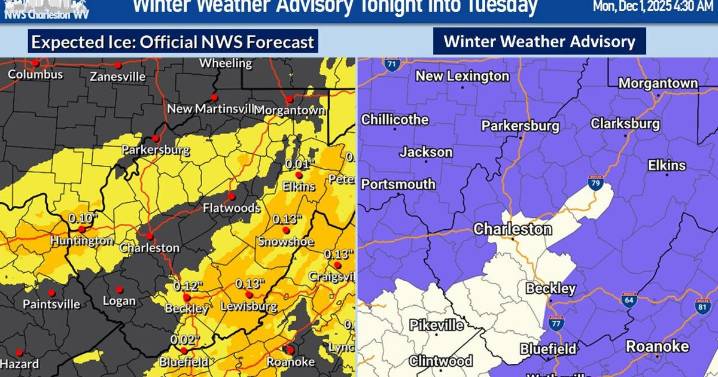 Wintry mix possible Monday night, Tuesday morning in the Huntington/Charleston area