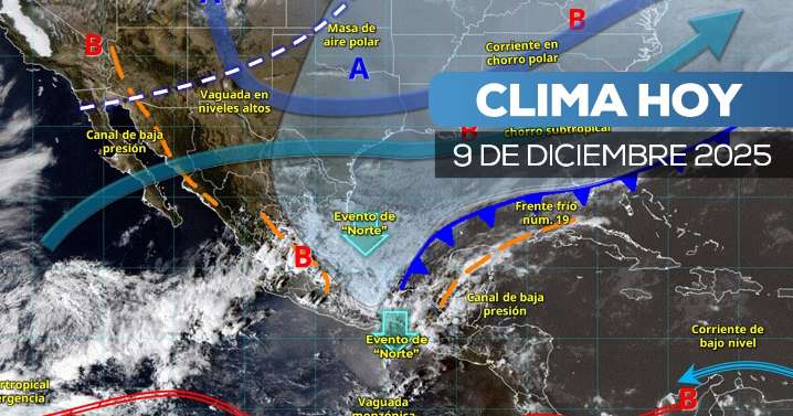 Frente frío 19 pone en alerta al sureste de México: lluvias fuertes, norte violento y frío intenso