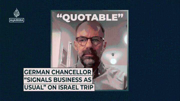 German Chancellor “signals business as usual” on Israel trip