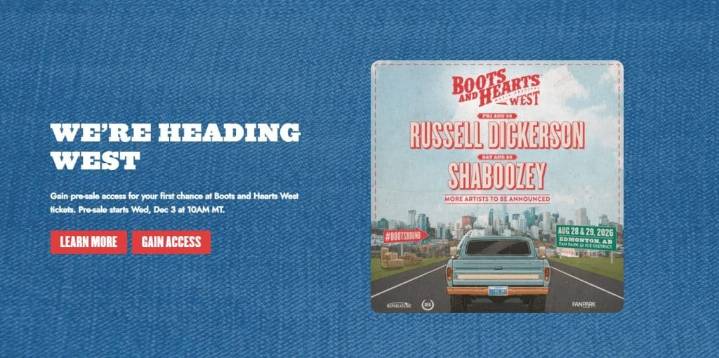 Shaboozey headlining inaugural Boots and Hearts Country Music Fest.