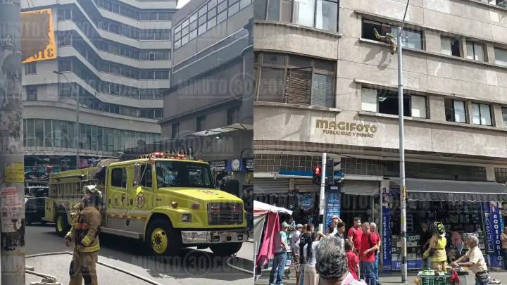 ¡Qué susto! Bomberos controlaron conato de incendio en el centro de Medellín