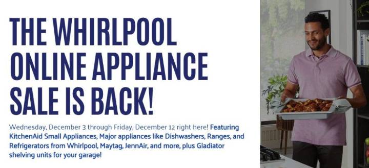 Whirlpool Holiday Appliance Sale for the United Way starts Wednesday