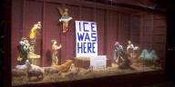 Church displays ‘ICE was here’ sign in Nativity scene