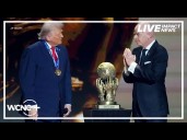 US President Donald Trump receives FIFA Peace Prize at World Cup Draw