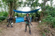 PNP: Dircote presenta a dos terroristas capturados en la zona del Vraem