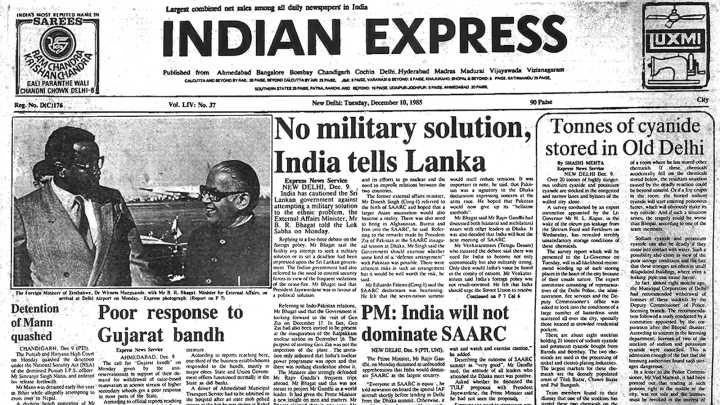 40 years ago December 10, 1985: India cautions Sri Lanka