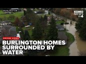 DRONE VIDEO: Burlington homes surrounded by water after Gages Slough floods area