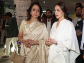 In pics: Hema Malini, Esha Deol at Dharmendra's prayer meet