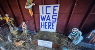 Church Nativity scenes add zip ties, gas masks and ICE to protest immigration raids