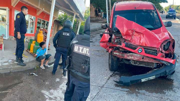Un adolescente chocó una camioneta robada en el barrio Campo Contreras y terminó…