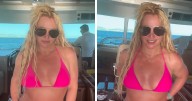 Britney Spears Stuns in Boat Video Removing Pink Bikini Top as Fan Concern Grows