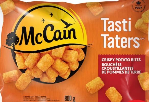 McCain tater tot products recalled due to pieces of plastic