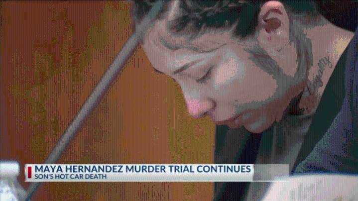 'He's dead?': Interrogation video shown in Maya Hernandez hot car death trial