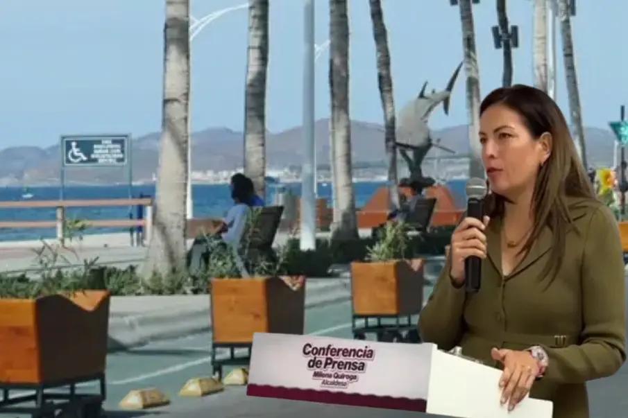 “El gobernador ya lo dijo”: retirarán las macetas del malecón de La Paz, afirma Milena Quiroga