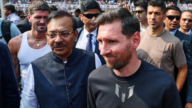 Organizer arrested after fans rip up seats, throw objects during Lionel Messi visit to India