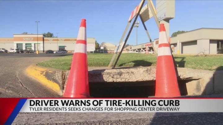 Tyler driver warns of tire popping curb at Sprouts Farmers Market