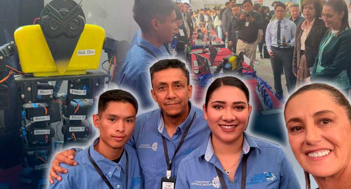Estudiantes de Cananea ganan concurso de robótica y conocen a presidenta Sheinbaum