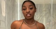 Simone Biles flaunts stunning boob job in bikini as gymnast posts 'before and after' pics