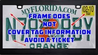 Is my license plate frame illegal? What Florida law enforcement says