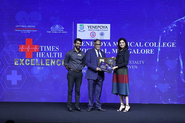 Yenepoya Hospital honored for excellence in robotic multispecialty care at Times Health Awards 2025