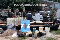 Cazadores furtivos: Detienen a hombres armados y con un carpincho faenado (imágenes)