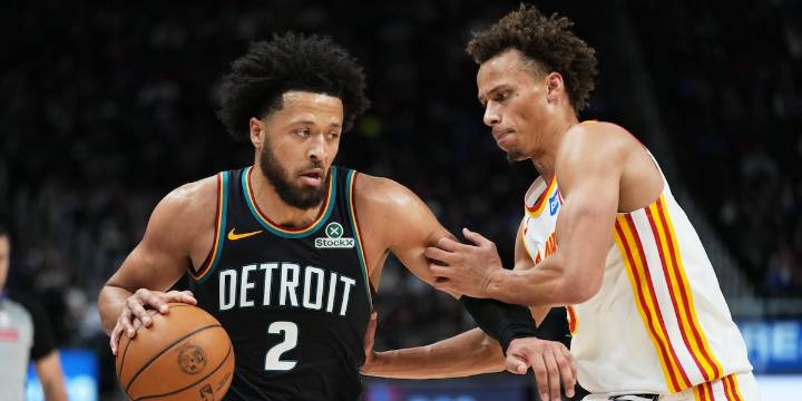 Cunningham stars late as the Pistons hang on to beat the Hawks 99