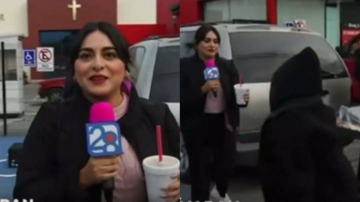 Reportera de Canal 28 sufre agresión en pleno enlace desde el centro de Monterrey