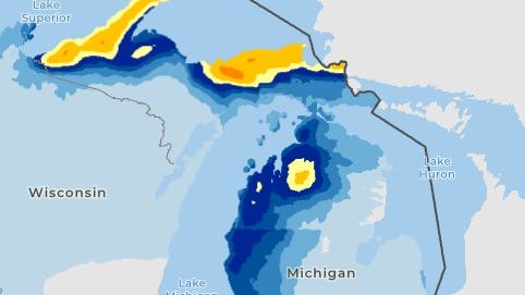 Lake-effect snow could be deep in places. Where it will snow in Michigan