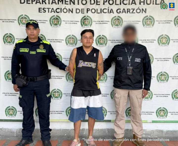 Por doble homicidio en Gigante Huila, fue judicializado alias «Charco de Agua»