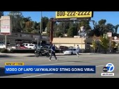 Viral LAPD operation involving jaywalking pedestrians sparks debate online