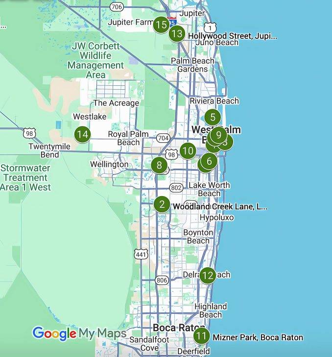 Holiday Light Displays in Palm Beach to Visit - South Florida on the Cheap