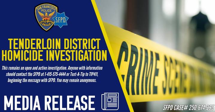SFPD Investigating Tenderloin District Homicide